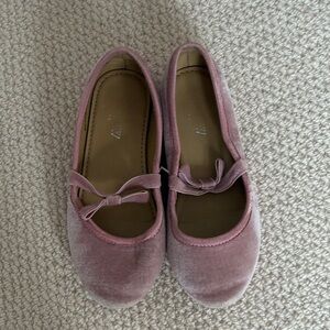 J. Crew Velvet Kids Dress Shoes with Bow
